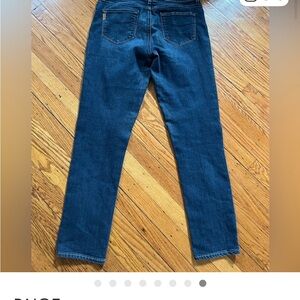 PAIGE Dark Blue Straight Jeans for Women from Anthropologie